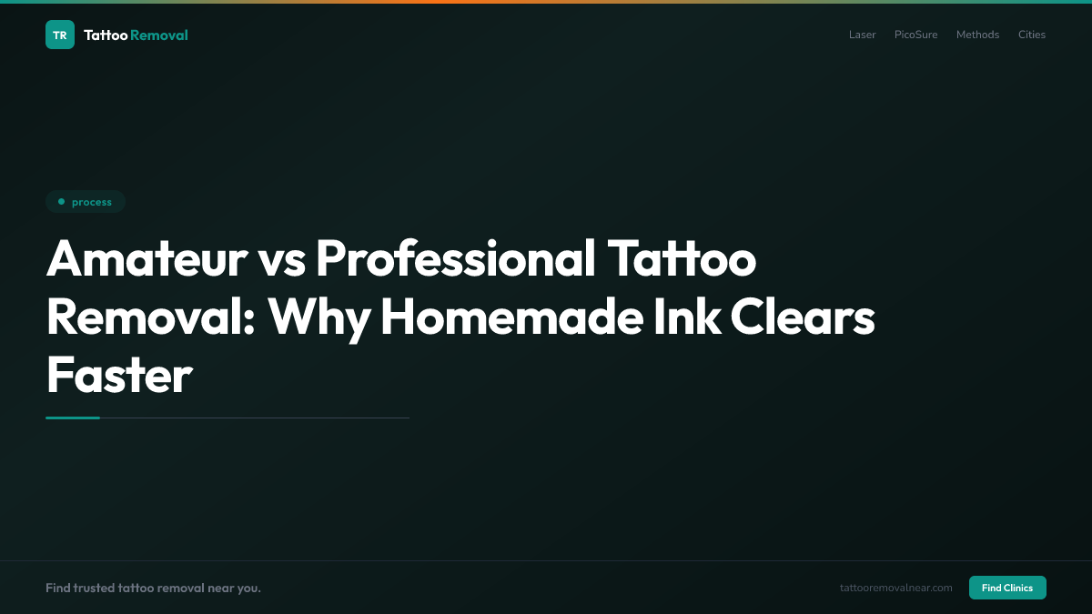 Amateur vs Professional Tattoo Removal: Why Homemade Ink Clears Faster
