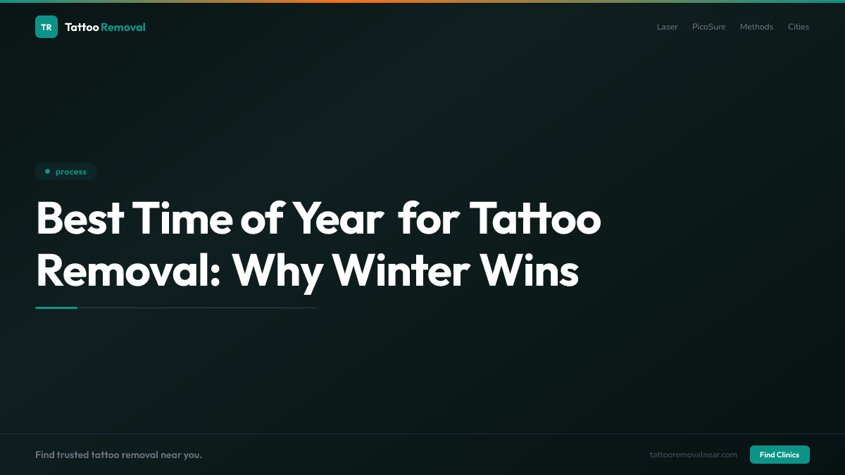 Best Time of Year for Tattoo Removal: Why Winter Wins