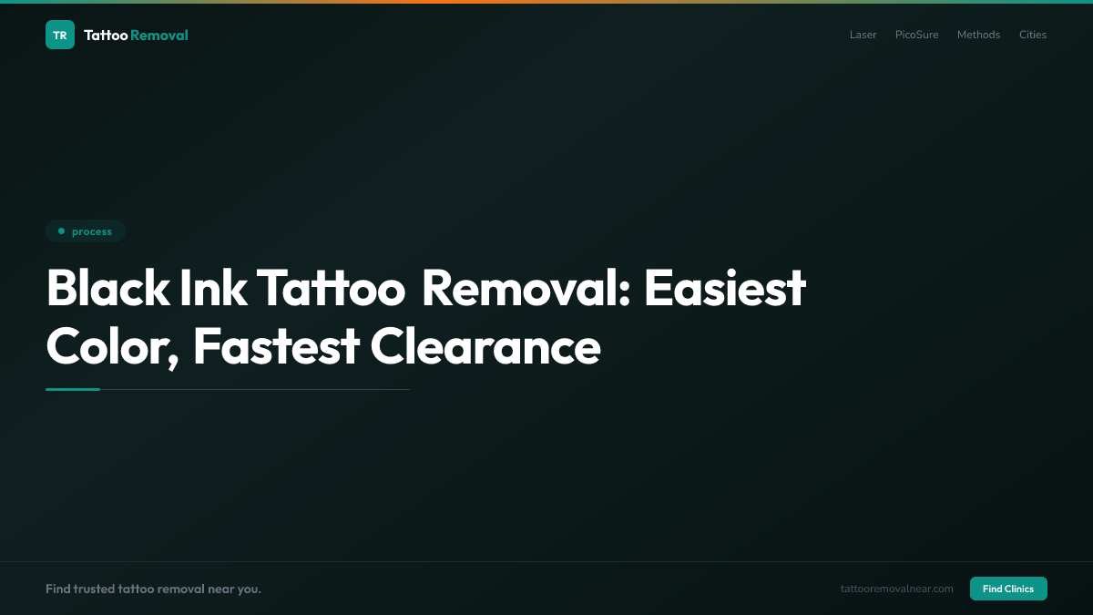 Black Ink Tattoo Removal: Easiest Color, Fastest Clearance