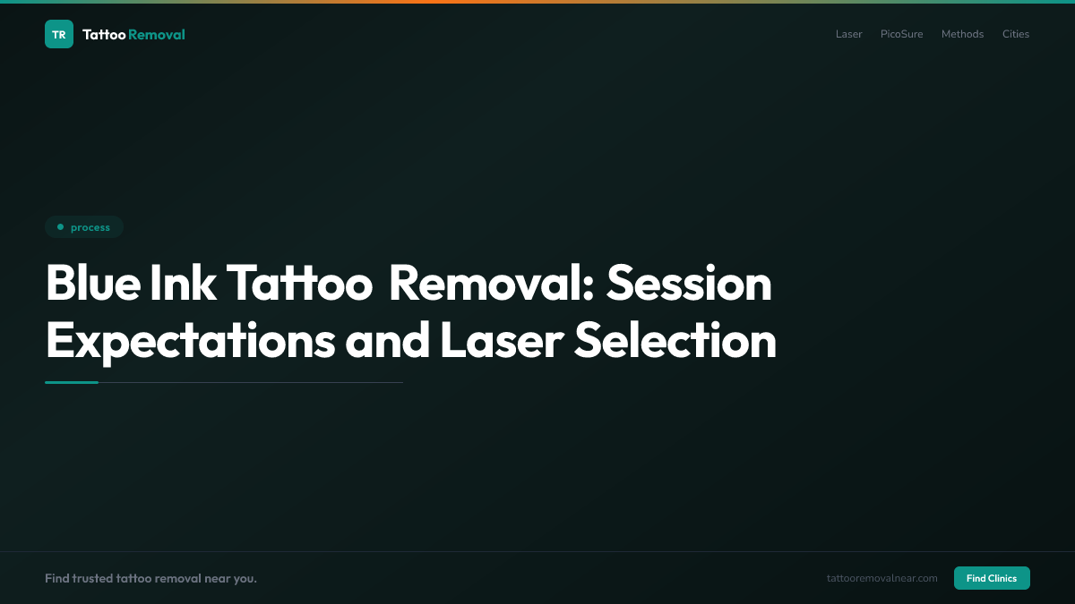 Blue Ink Tattoo Removal: Session Expectations and Laser Selection