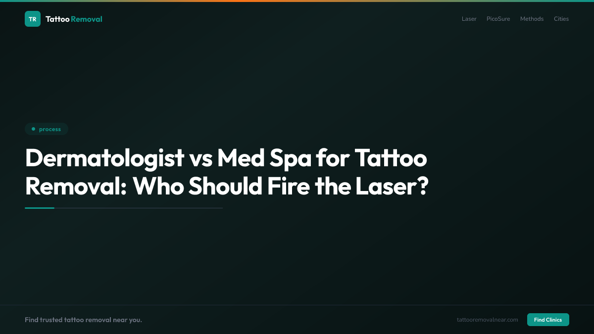 Dermatologist vs Med Spa for Tattoo Removal: Who Should Fire the Laser?