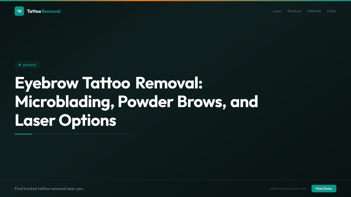 Eyebrow Tattoo Removal: Microblading, Powder Brows, and Laser Options