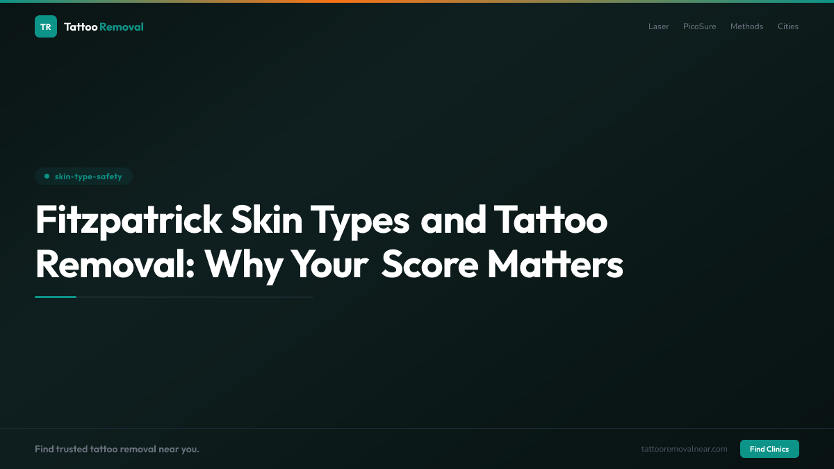 Fitzpatrick Skin Types and Tattoo Removal: Why Your Score Matters