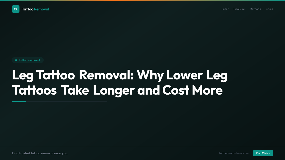 Leg Tattoo Removal: Why Lower Leg Tattoos Take Longer and Cost More