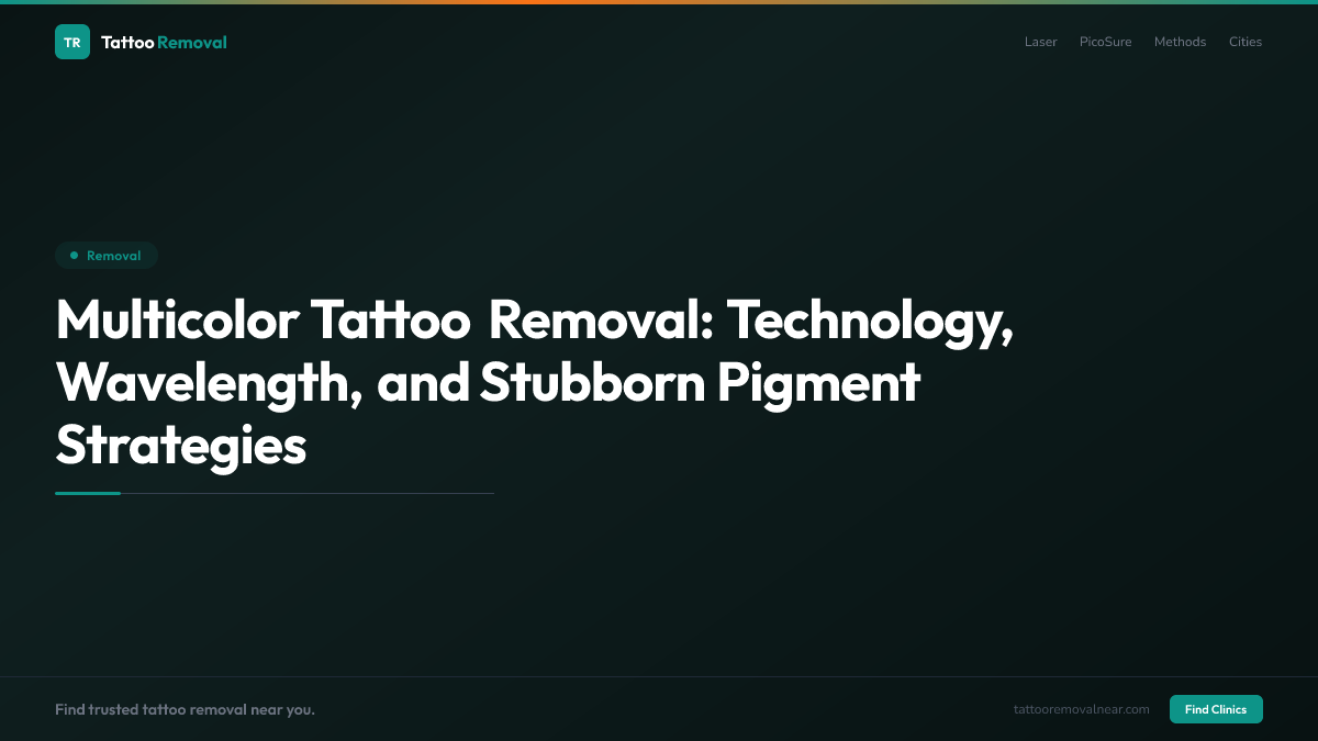 Multicolor Tattoo Removal: Technology, Wavelength, and Stubborn Pigment Strategies