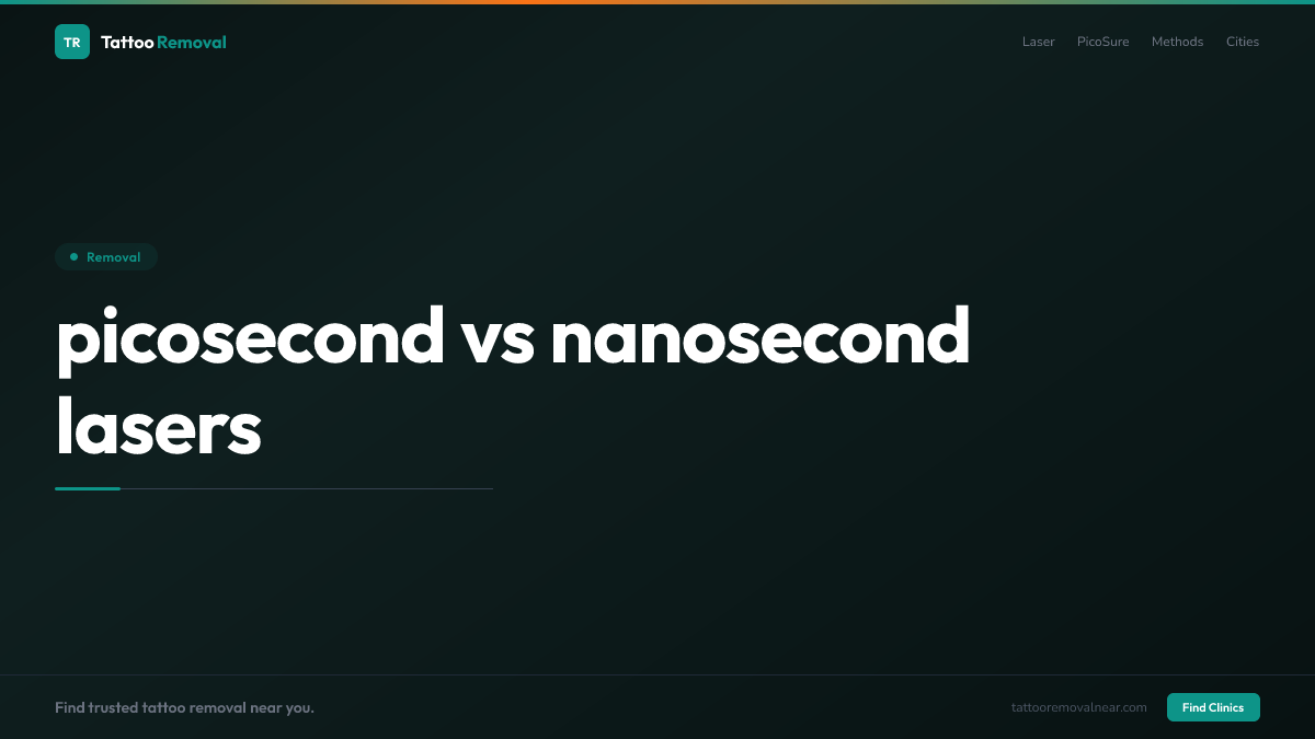 picosecond vs nanosecond lasers