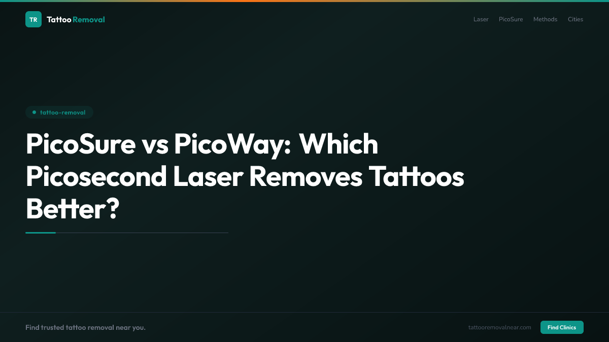 PicoSure vs PicoWay: Which Picosecond Laser Removes Tattoos Better?
