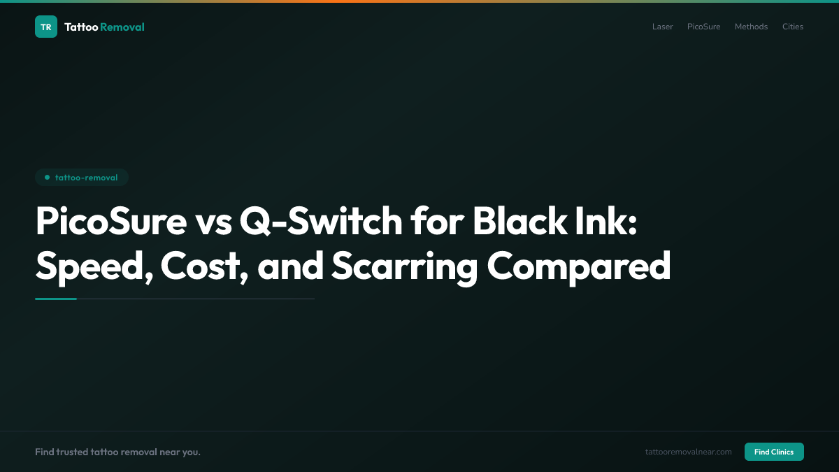 PicoSure vs Q-Switch for Black Ink: Speed, Cost, and Scarring Compared
