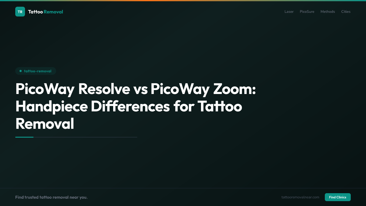 PicoWay Resolve vs PicoWay Zoom: Handpiece Differences for Tattoo Removal