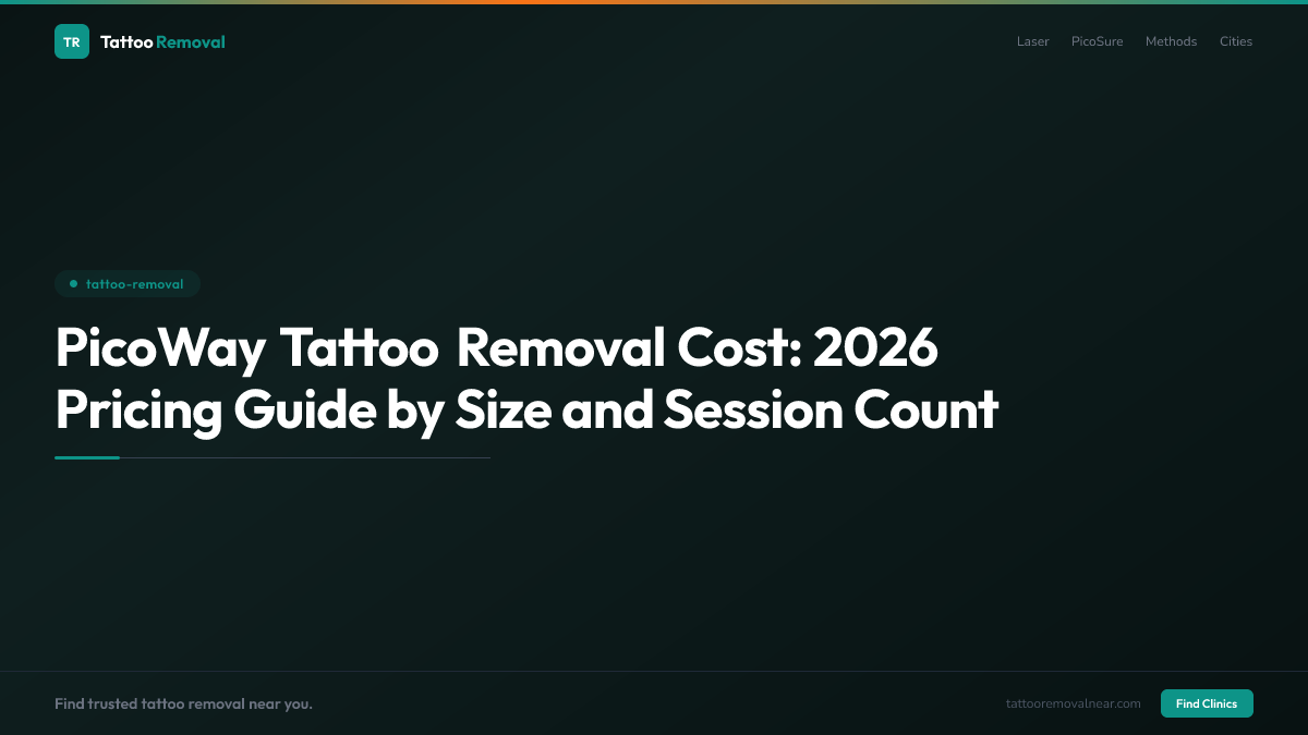 PicoWay Tattoo Removal Cost: 2026 Pricing Guide by Size and Session Count