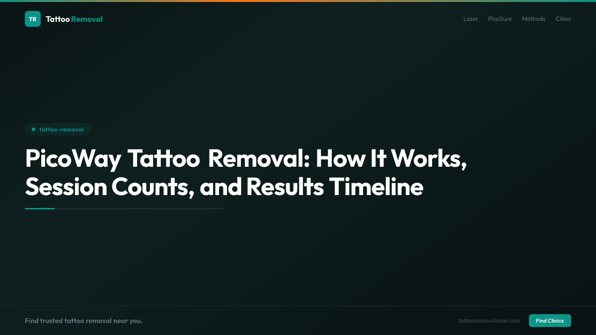 PicoWay Tattoo Removal: How It Works, Session Counts, and Results Timeline