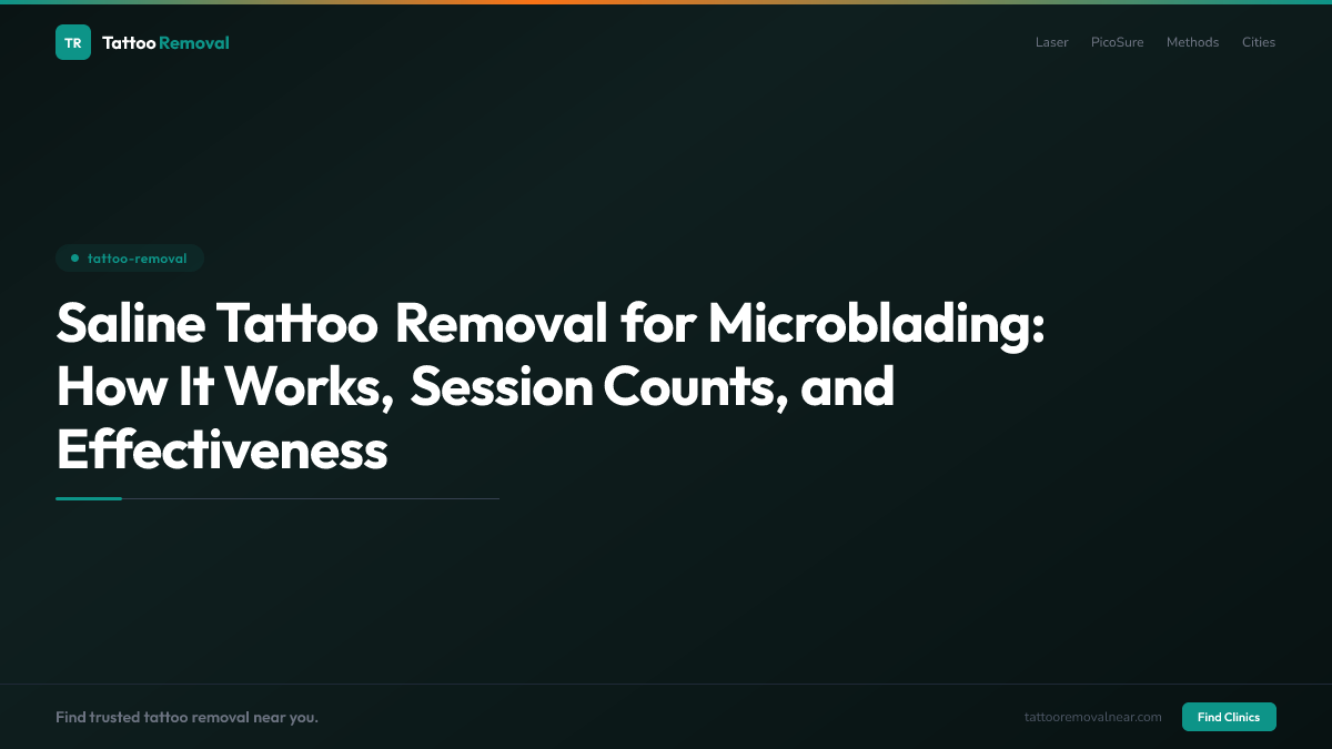 Saline Tattoo Removal for Microblading: How It Works, Session Counts, and Effectiveness