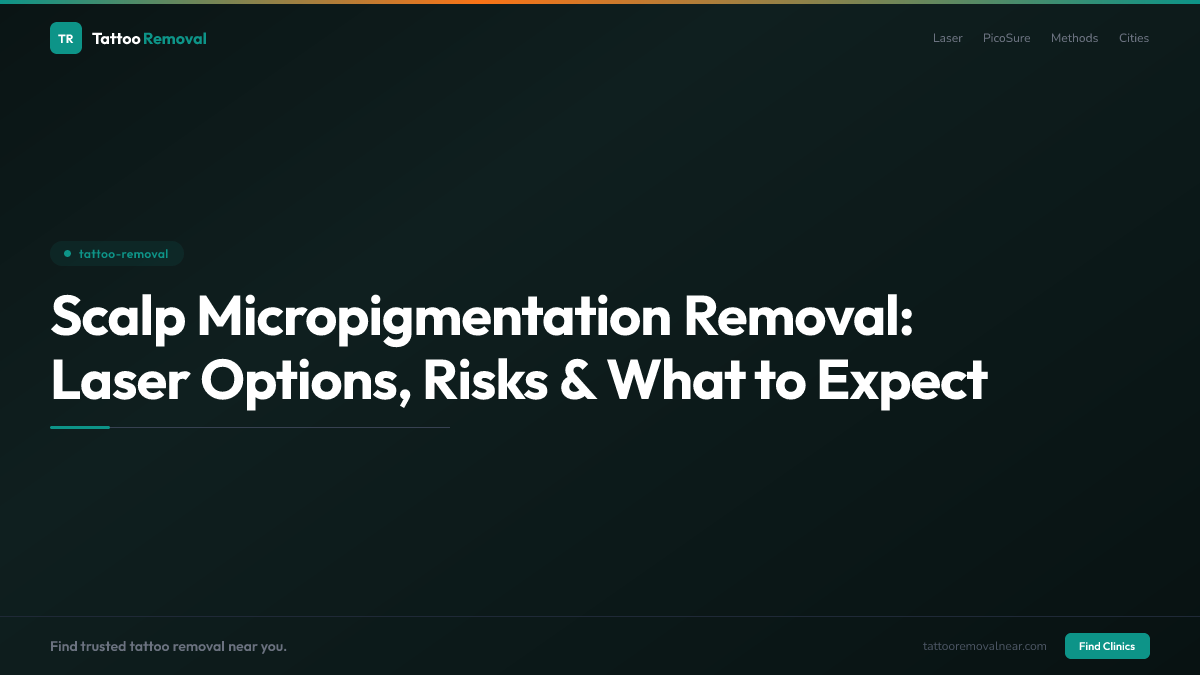Scalp Micropigmentation Removal: Laser Options, Risks & What to Expect