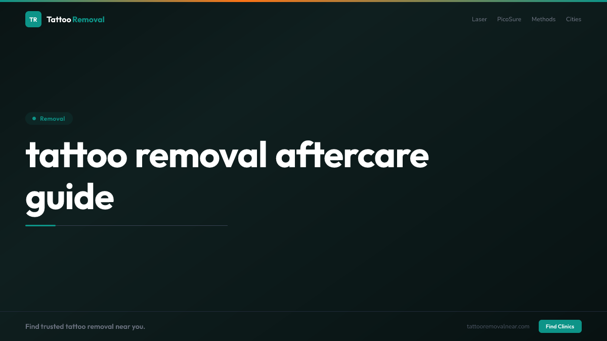 tattoo removal aftercare guide