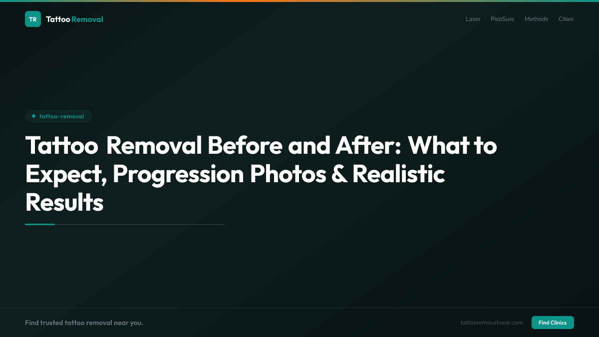 Tattoo Removal Before and After: What to Expect, Progression Photos & Realistic Results