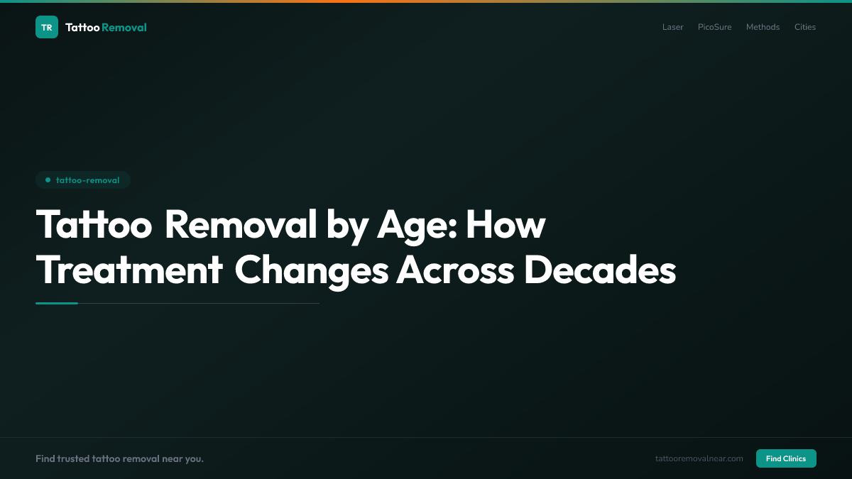 Tattoo Removal by Age: How Treatment Changes Across Decades