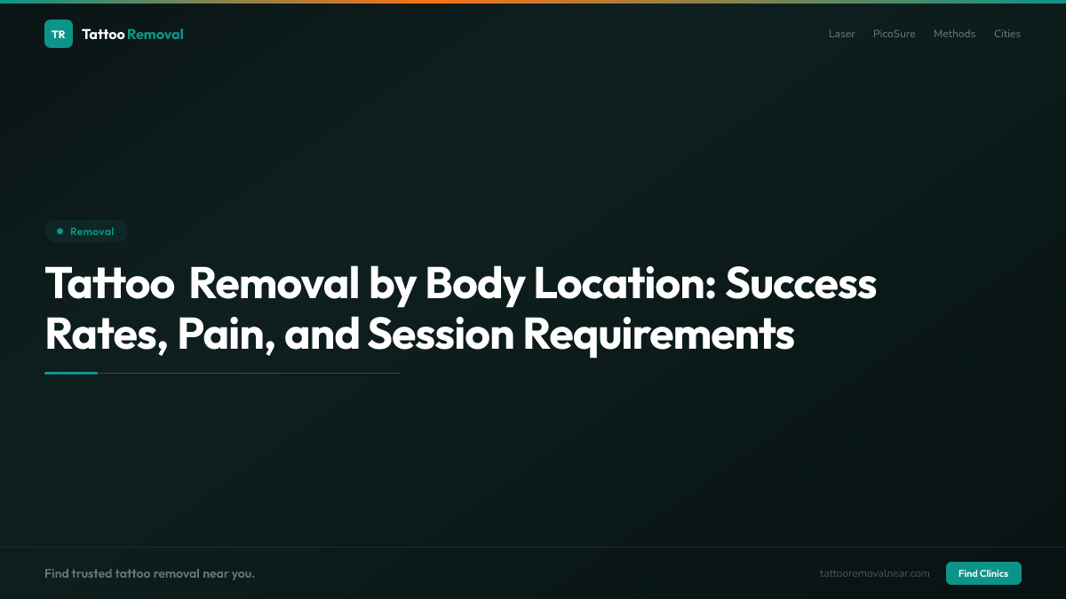 Tattoo Removal by Body Location: Success Rates, Pain, and Session Requirements