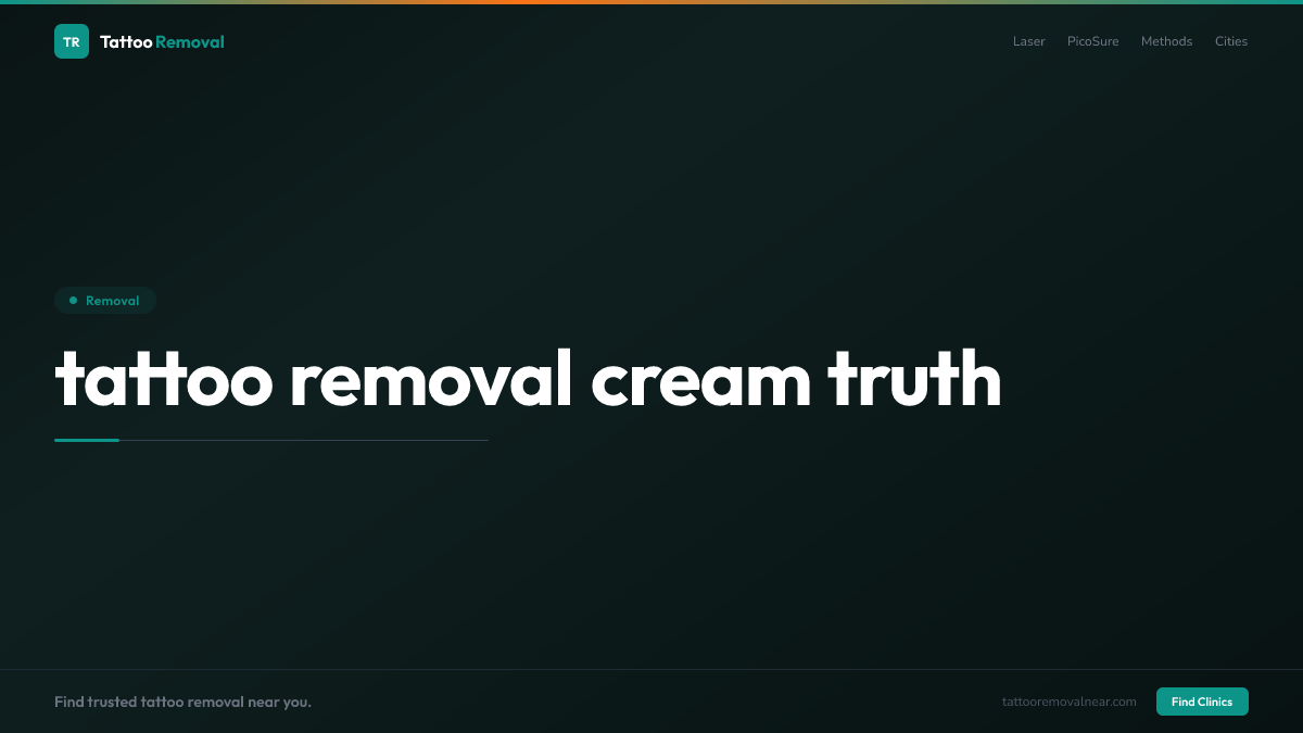 tattoo removal cream truth