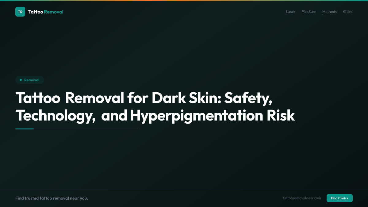 Tattoo Removal for Dark Skin: Safety, Technology, and Hyperpigmentation Risk