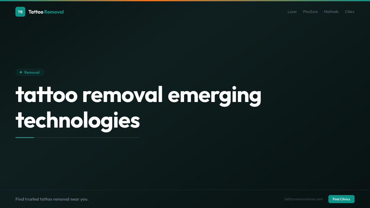 tattoo removal emerging technologies