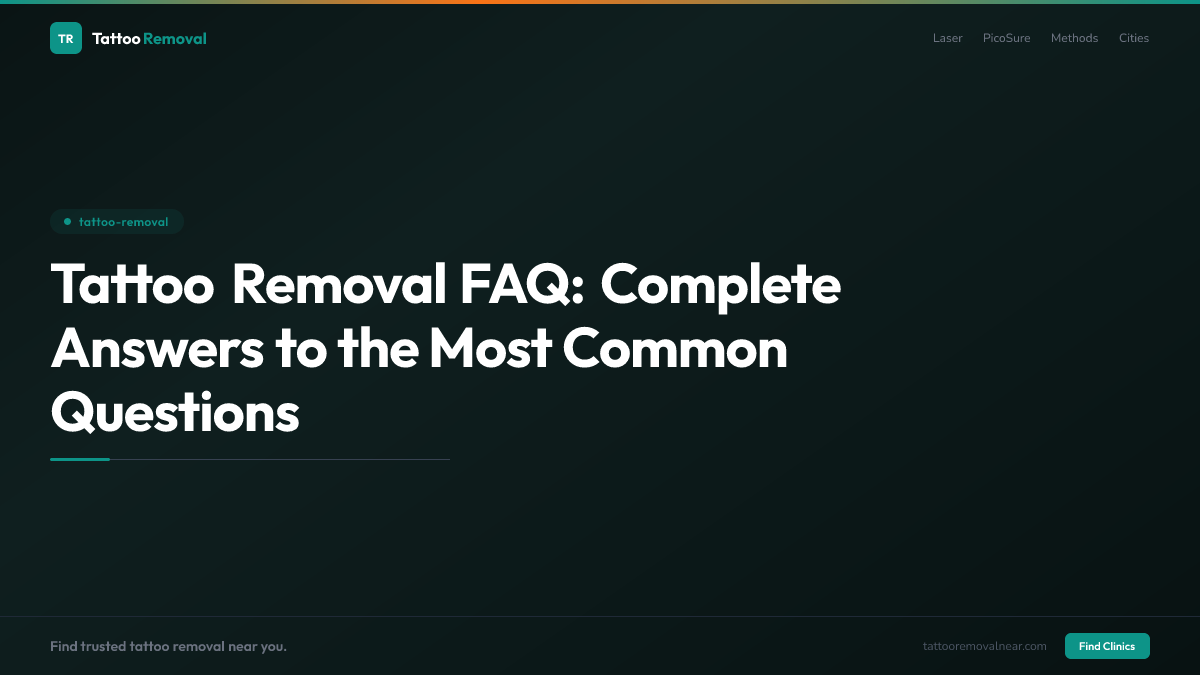 Tattoo Removal FAQ: Complete Answers to the Most Common Questions