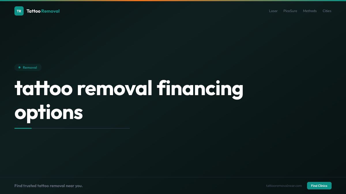 tattoo removal financing options