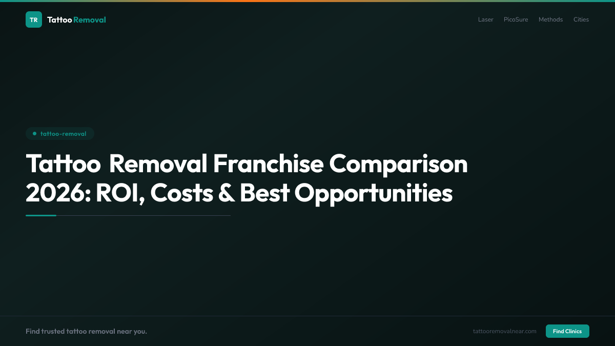Tattoo Removal Franchise Comparison 2026: ROI, Costs & Best Opportunities