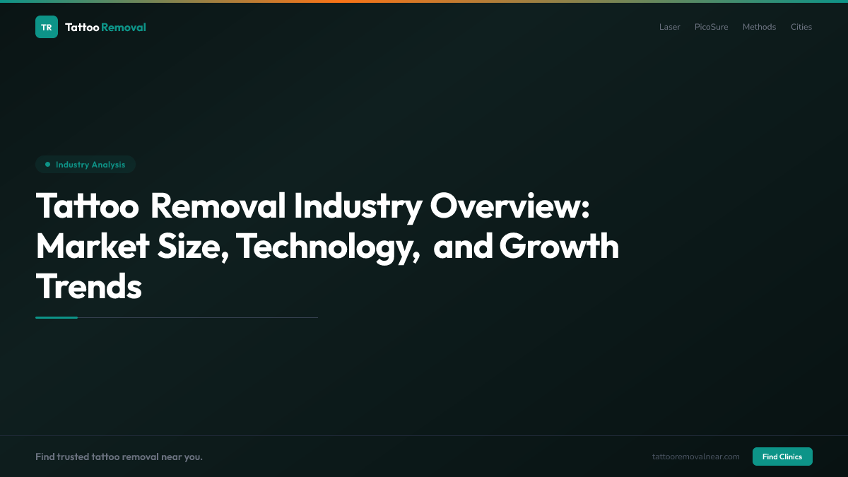 Tattoo Removal Industry Overview: Market Size, Technology, and Growth Trends
