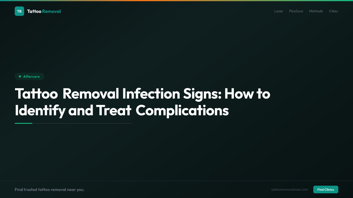 Tattoo Removal Infection Signs: How to Identify and Treat Complications
