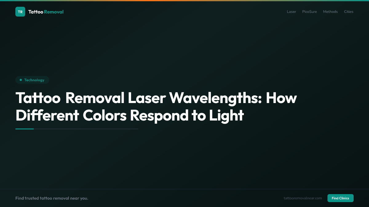 Tattoo Removal Laser Wavelengths: How Different Colors Respond to Light