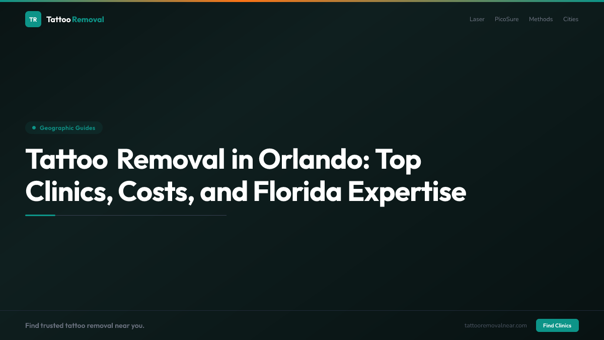 Tattoo Removal in Orlando: Top Clinics, Costs, and Florida Expertise