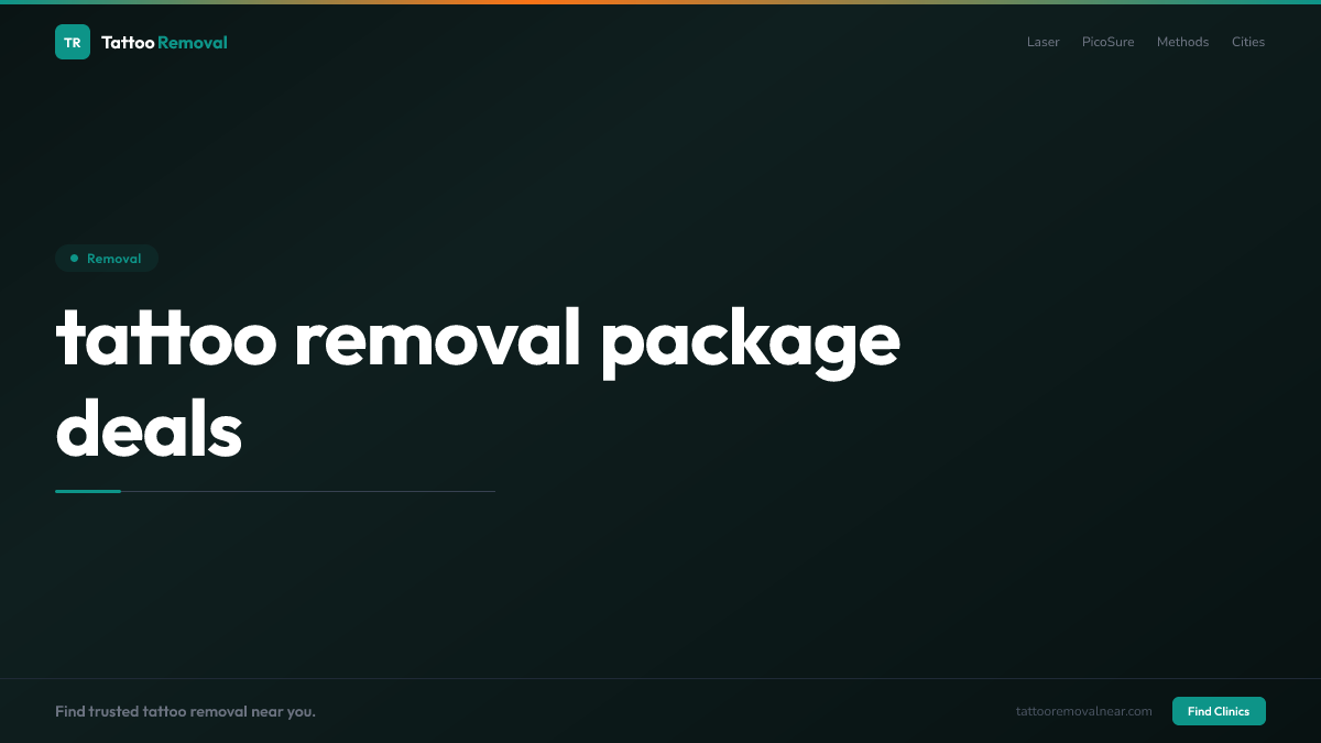 tattoo removal package deals