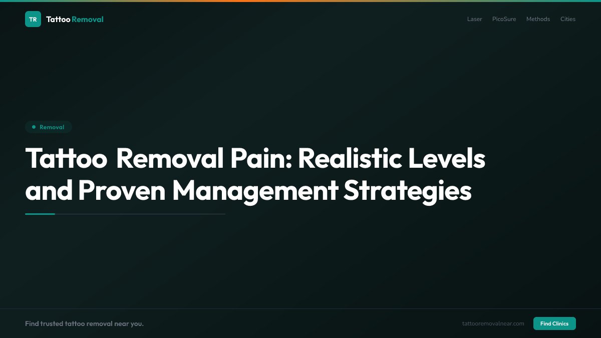 Tattoo Removal Pain: Realistic Levels and Proven Management Strategies