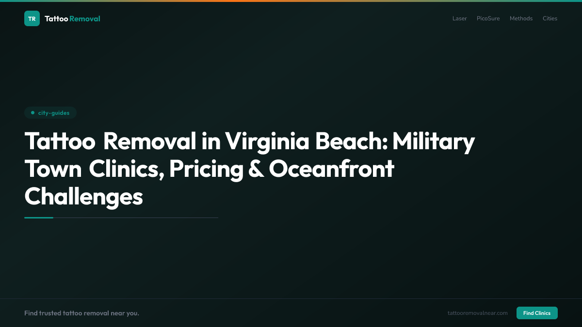 Tattoo Removal in Virginia Beach: Military Town Clinics, Pricing & Oceanfront Challenges