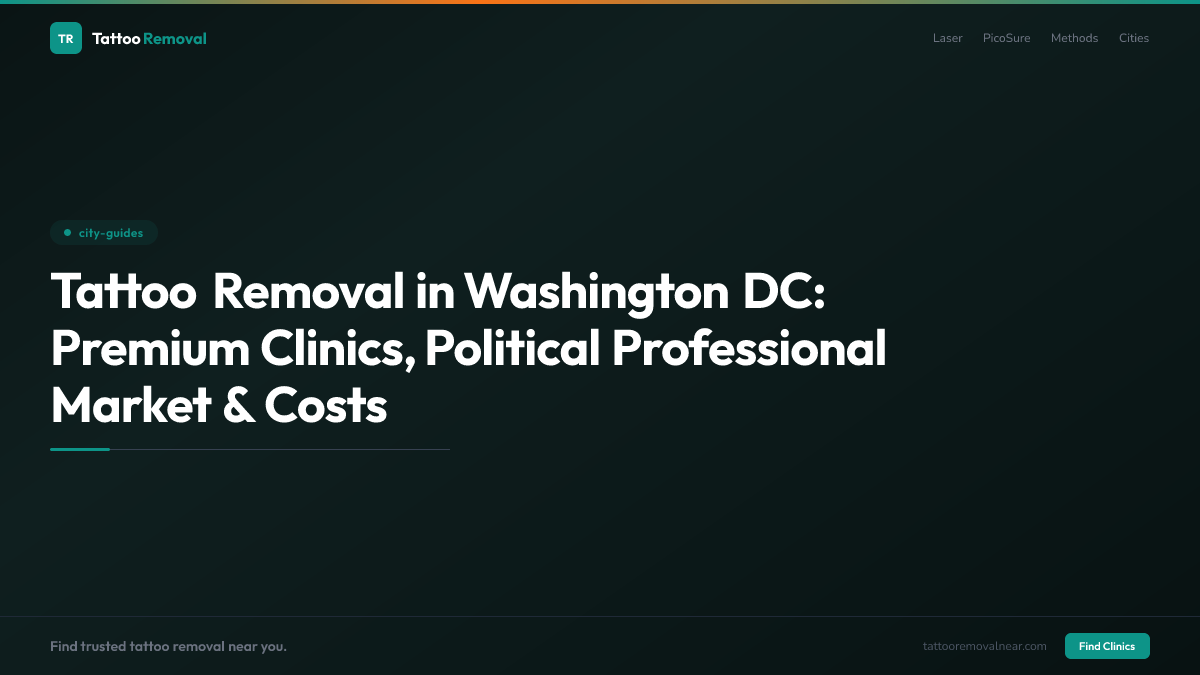 Tattoo Removal in Washington DC: Premium Clinics, Political Professional Market & Costs