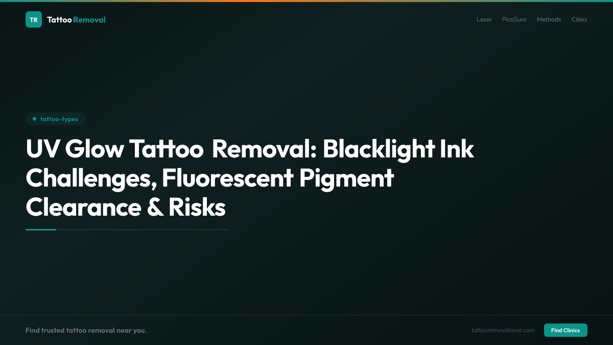 UV Glow Tattoo Removal: Blacklight Ink Challenges, Fluorescent Pigment Clearance & Risks