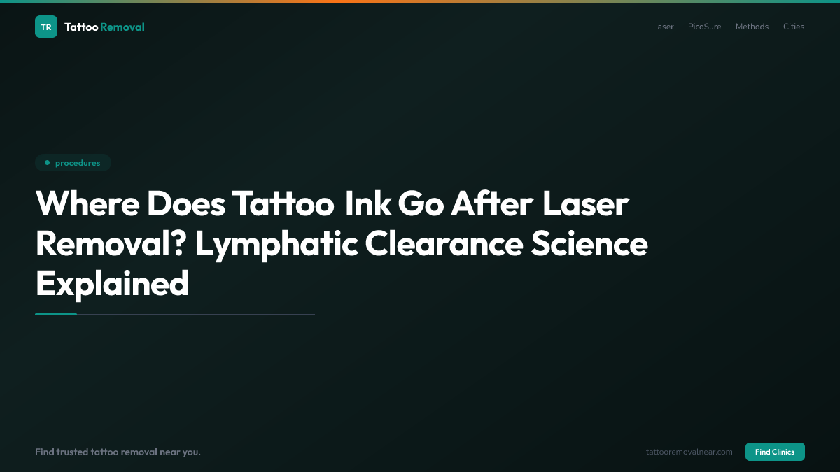 Where Does Tattoo Ink Go After Laser Removal? Lymphatic Clearance Science Explained